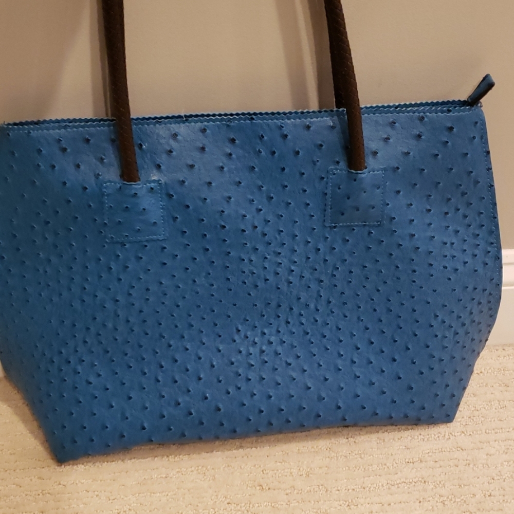 Vegan Ostrich Leather Tote Gem